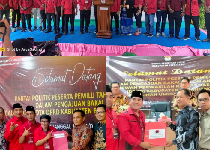 Serentak, DPC PDI Perjuangan Kabupaten Daftarkan Bacaleg ke KPU