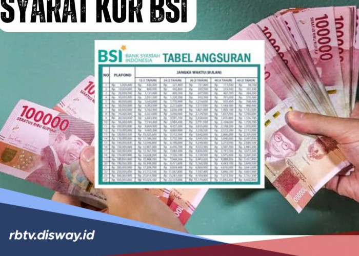 Syarat KUR BSI 2024, Tabel Angsuran Pinjaman Rp50 Juta Tanpa Jaminan