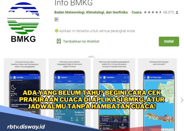 Bagiamana Cuaca Besok? Begini Cara Cek Prakiraan Cuaca Setiap Hari di Aplikasi BMKG, Mudah