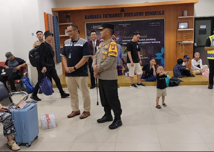 Pastikan Kelancaran Arus Balik Nataru, Kapolda Bengkulu Tinjau Bandara Fatmawati Soekarno