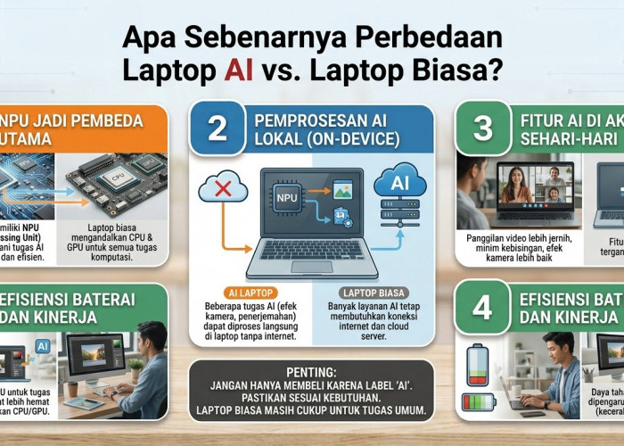 Laptop AI Makin Banyak, Sebenarnya Apa Bedanya dengan Laptop Biasa?