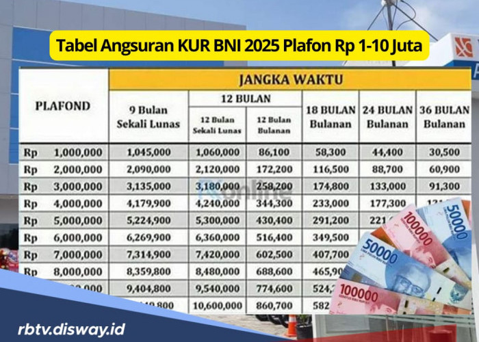 Syarat Pinjaman KUR BNI Super Mikro 2025, Cek Tabel Angsuran Rp 1-10 Juta 