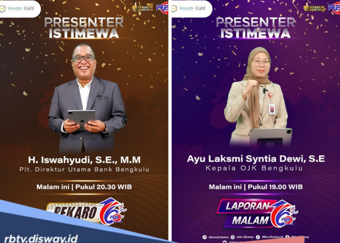 Presenter Istimewa RBTV, Kepala OJK dan Plt Dirut Bank Bengkulu Bawakan Berita Perkaro dan Laporan Malam