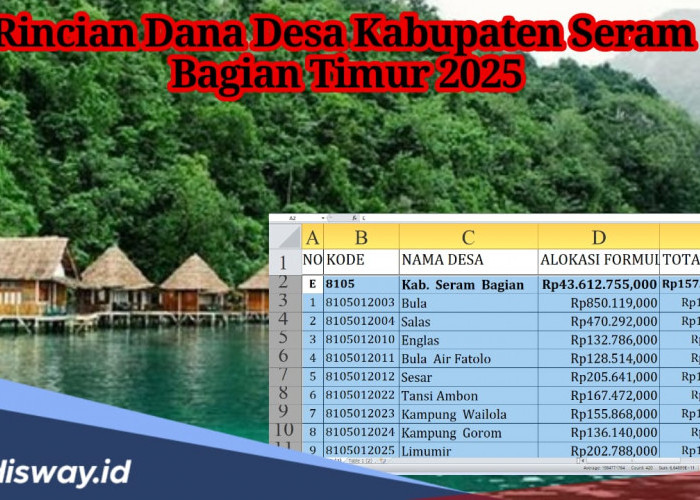 Rincian Dana Desa Kabupaten Seram Bagian Timur Tahun 2025, Segini Bagian untuk Desa Sesar