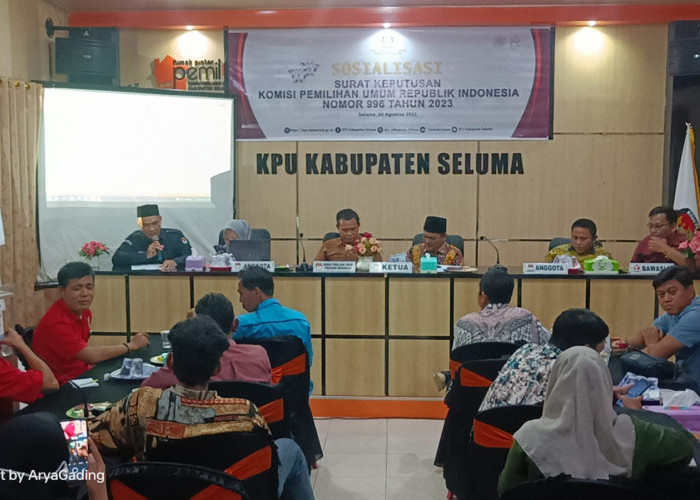 Kumpulkan Pengurus Parpol, KPU Seluma Sosialisasikan SK No. 996