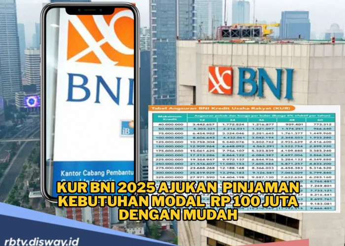 KUR BNI 2025, Pinjaman Modal UMKM Rp100 Juta Cicilan Ringan