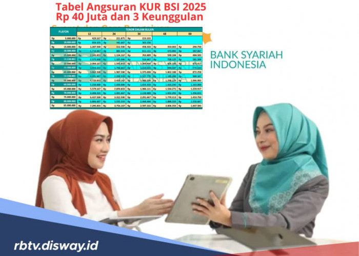 Tabel Angsuran KUR BSI 2025 Pinjaman Rp 40 Juta, Punya 3 Keunggulan