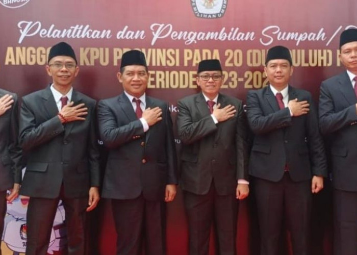 5 Komisioner KPU Provinsi Dilantik, Dituntut Kerja Profesional dan Berwawasan