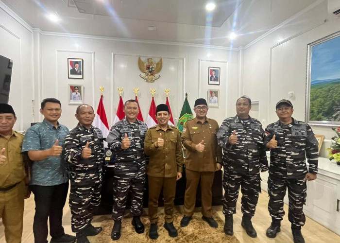 Danlanal Bengkulu Temui Wali Kota Dedy Wahyudi, Bahas Sampah hingga Ketahanan Pangan