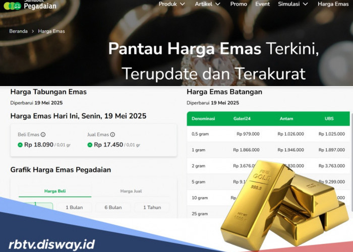 Update Harga Emas di Pegadaian Hari Ini, Naik atau Turun?