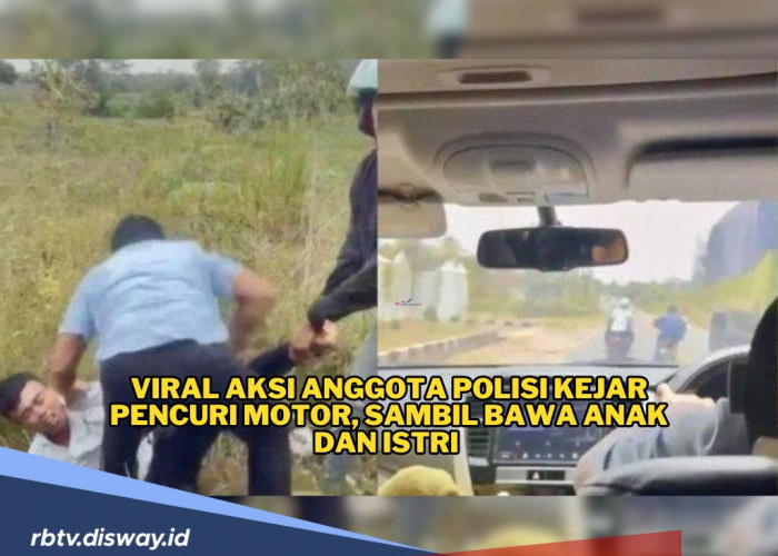 Viral Aksi Heroik Seorang Polisi Bersama Istri dan Anak Kejar Pelaku Curanmor, Sempat Ada Tembakan