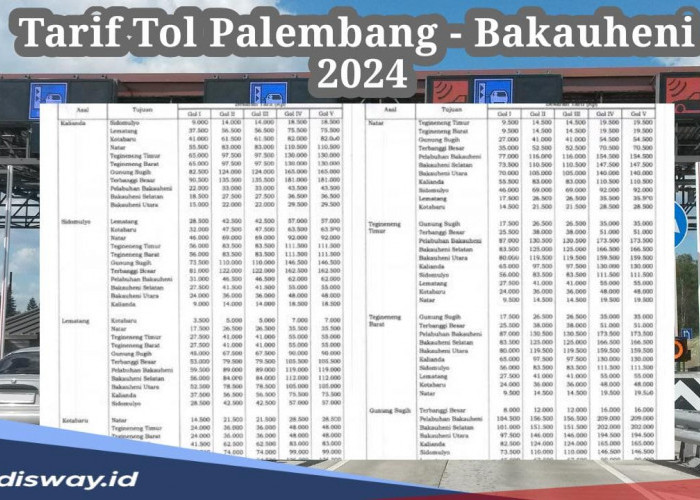 Jarak 3 Jam Bisa PP Palembang-Bakauheni, Segini Tarif Tol yang Harus Dibayar Berdasarkan Golongan Kendaraan