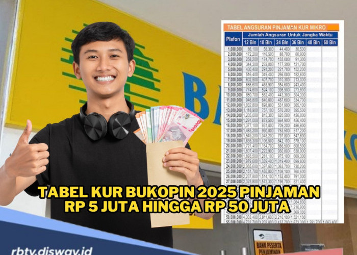 Tabel Cicilan KUR Bank Bukopin 2025 Pinjaman Rp 5-50 Juta, Tenor Panjang