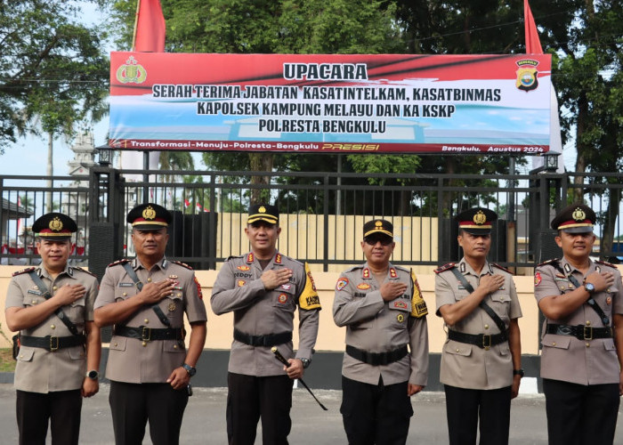 4 PJU Polresta Bengkulu Berganti, Kapolresta Minta Segera Lakukan Penyesuaian