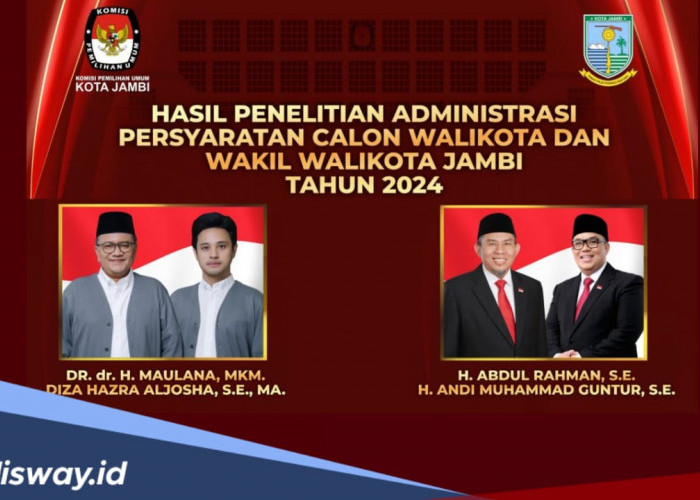 Perolehan Suara Sementara Pilwakot Jambi 2024, Maulana-Diza Cetak Sejarah