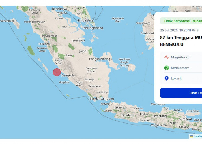 Gempa Magnitudo 5,1 Guncang Bengkulu, di Sini Lokasinya