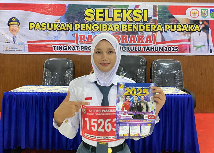 Teratika Genisa Aliyah Siswi SMAN 3 Seluma Lolos ke Seleksi Paskibraka Nasional