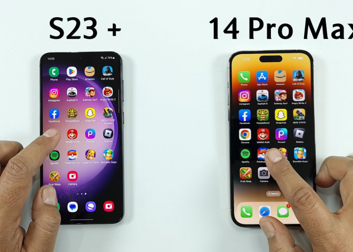 Duel Sengit 2 HP Canggih di Pasaran, Ini Perbandingan Samsung Galaxy S23+ vs iPhone 14 Pro Max