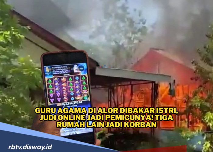 Gara-gara Judi Online, Guru Agama Dibakar Istri, Rumah dan Kendaraan Hangus Terbakar