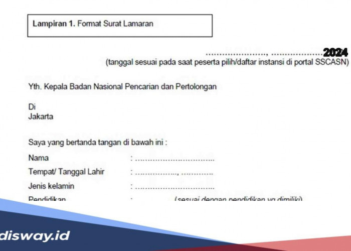 Begini Contoh Surat Lamaran CPNS 2024 untuk Non SLTA, Cek juga Cara Gunakan E-Materai