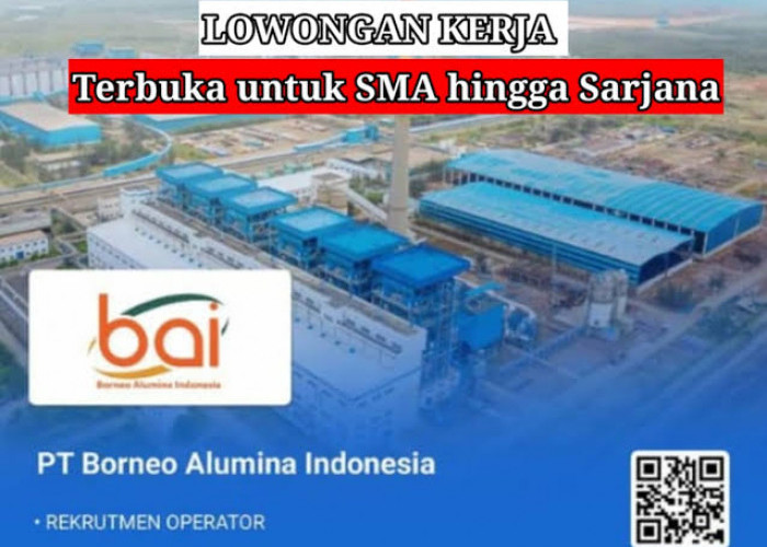 Segera Daftar, PT Borneo Alumina Buka Lowongan Kerja, Lulusan SMA Boleh Daftar