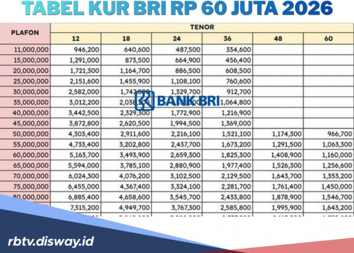 Tabel KUR BRI Rp 60 Juta, Ini Syarat yang Fatal Kalau di 'Skip'