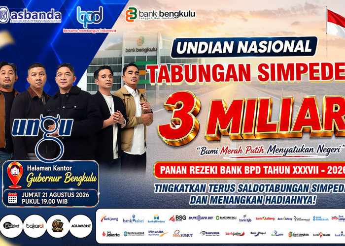 Undian Tabungan Simpeda, Bank Bengkulu Siapkan Motor dan HP untuk Penonton Konser Ungu