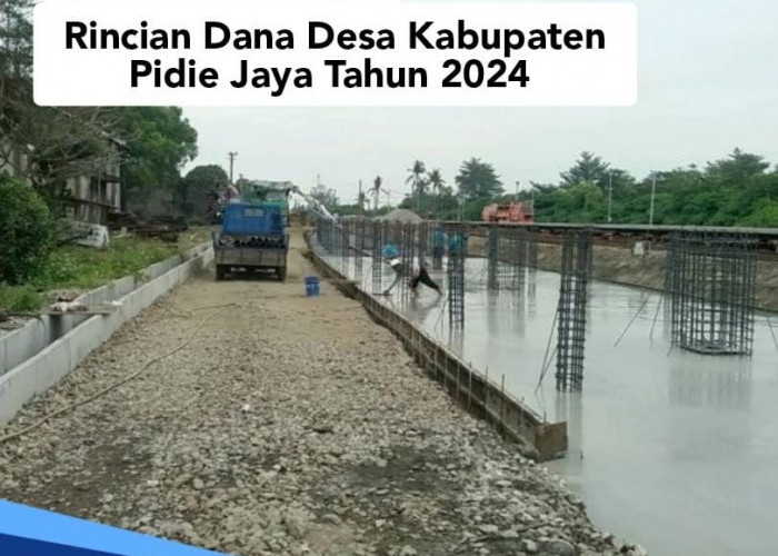 Tingkatkan Kualitas SDM, Simak Rincian Dana Desa Kabupaten Pidie Jaya Tahun 2024