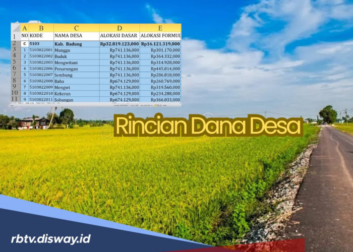 Rincian Dana Desa Kabupaten Badung Tahun 2025, Cek Berapa Kucuran DANA untuk 46 Desanya