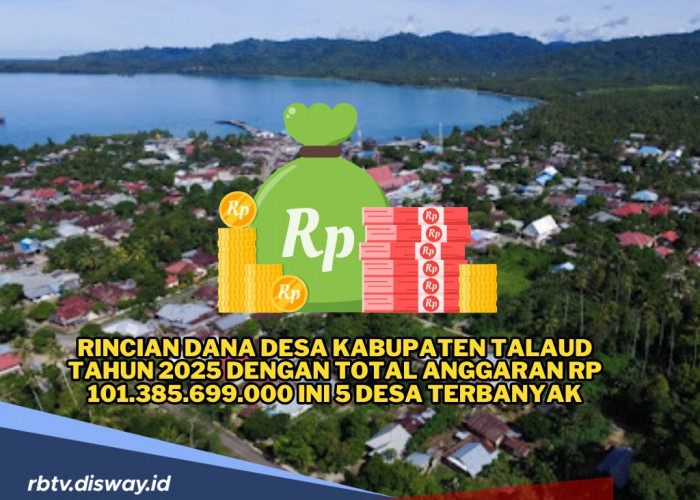 Rincian Dana Desa di Kabupaten Talaud Tahun 2025, Ini 5 Desa dengan Alokasi DD Terbesar