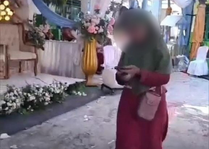 Viral. Wanita Berjilbab Terekam CCTV Mencuri Handphone di Pesta Pernikahan, Modusnya Datang Sebagai Undangan 