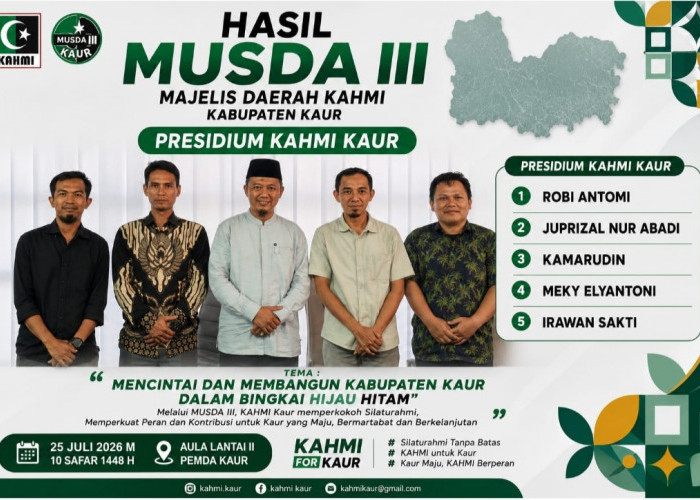 Robi Antomi Nahkodai KAHMI Kaur 2026–2031, Siap Wujudkan Organisasi yang Lebih Aktif dan Solid