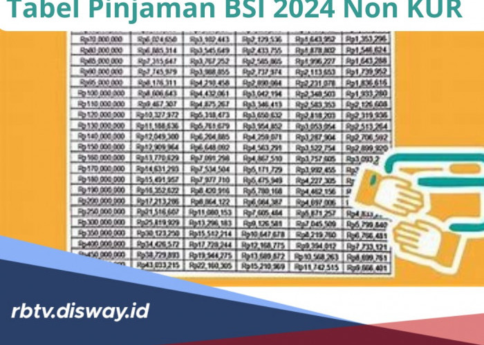 Tabel Pinjaman BSI 2024 Non KUR, Plafon Rp 75 Juta - Rp100 Juta Cicilan Terjangkau