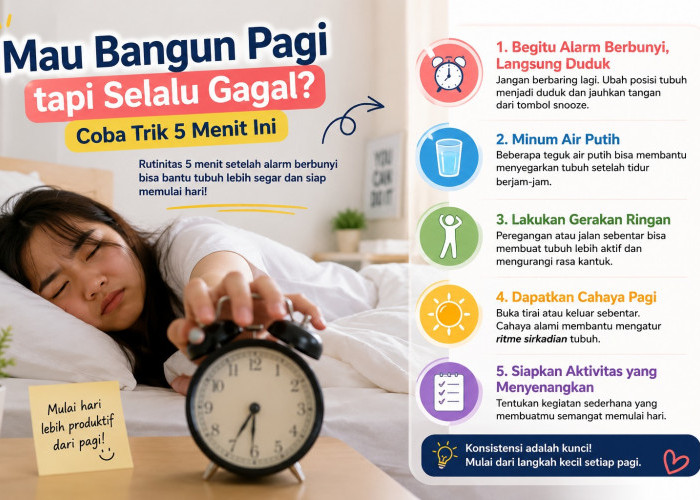 Mau Bangun Pagi tapi Selalu Gagal? Coba Trik 5 Menit Ini