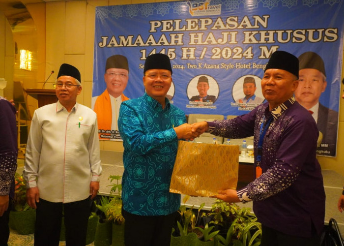 46 Orang CJH Plus 2024 Asal Bengkulu Dilepas Gubernur Rohidin