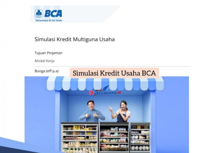 Simulasi Kredit Usaha BCA Pinjaman Rp500 Juta, Tenor Angsuran 20 Tahun,Bunga 5%, Syarat Multiguna Usaha BCA
