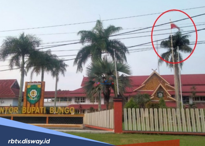 Waduh, Bendera Indonesia Berkibar Terbalik di Gedung Pemerintahan, Pemkab Beri Klarifikasinya 