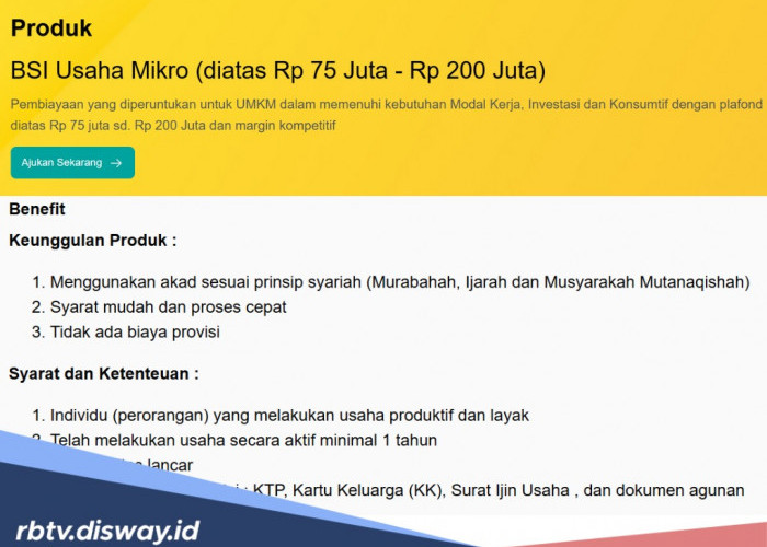 Apa Itu Kredit Modal Kerja BSI Usaha Mikro? Pinjaman di Atas Rp 75 Juta Berikut Syaratnya
