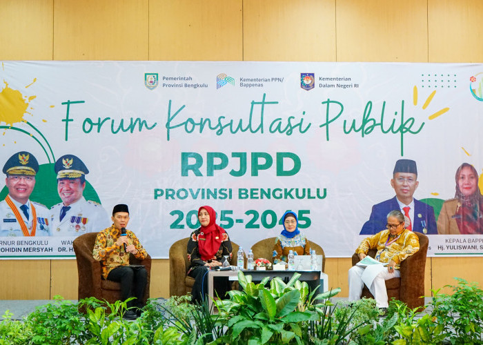 5 Poin Penting yang Disampaikan Gubernur Bengkulu Rohidin pada Forum Konsultasi Publik RPJPD Bengkulu