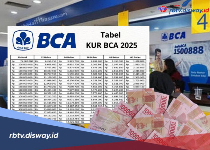 Berapa Angsuran KUR BCA 2025 Rp75 Juta Tenor 3 Tahun, Simak Tabel Angsurannya di SIni