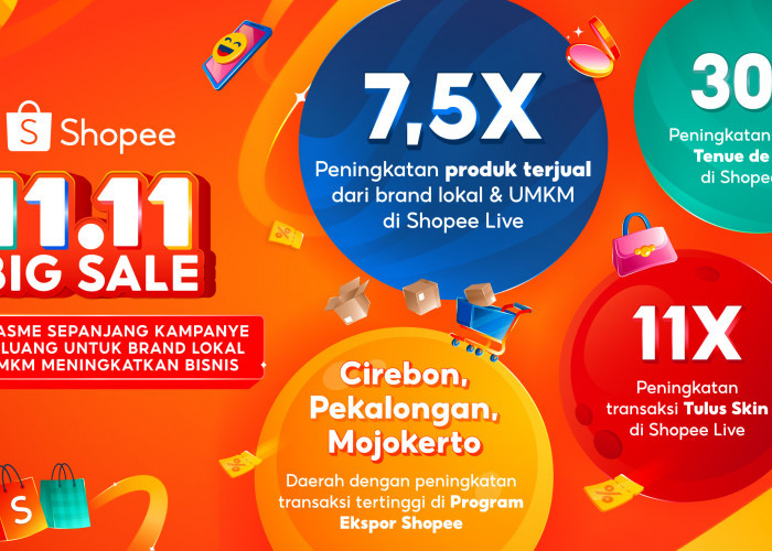 11.11 Big Sale, Penjualan UMKM Melonjak 7,5 Kali Lipat di Shopee Live