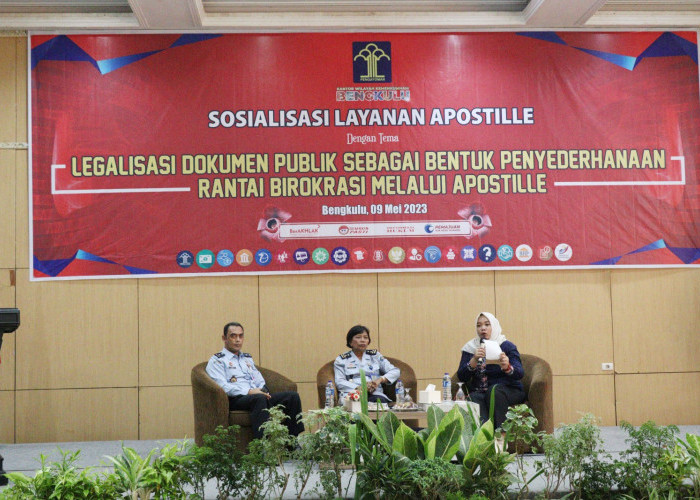 Penyederhanaan Birokrasi, Kanwil Kemenkumham Bengkulu Sosialisasi Layanan Appostile 