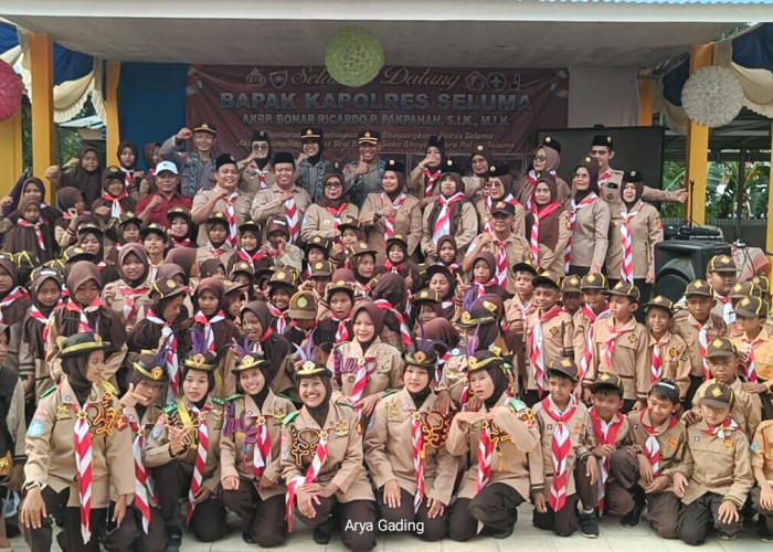 Pesan Kapolres Saat Pelantikan Pembina Saka Bhayangkara di SDN 140 Seluma
