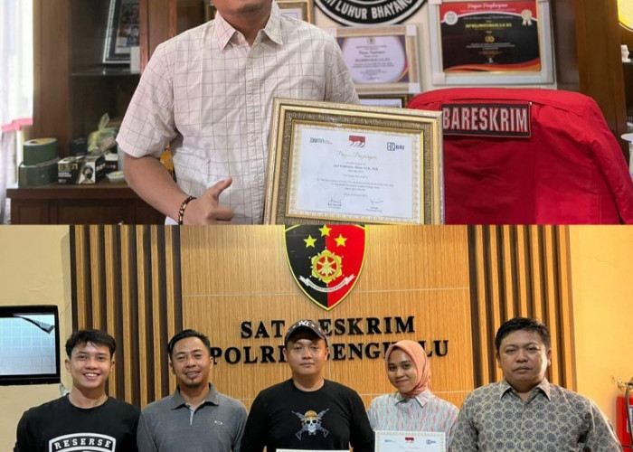 Ungkap Kasus Penipuan Online Ratusan Juta, Satreskrim Polresta Bengkulu Terima Penghargaan
