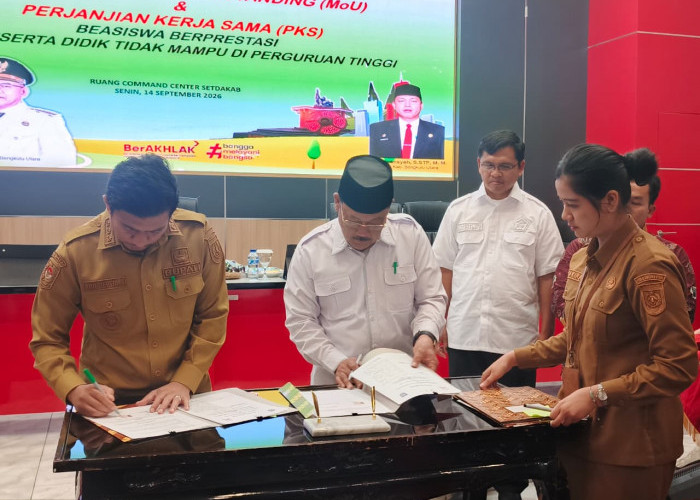 Jalin MoU dengan Universitas, Pemkab Bengkulu Utara Mulai Realisasikan Program Beasiswa 