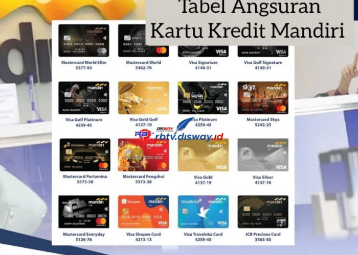 Tabel Angsuran Kartu Kredit Mandiri, Besaran Bunga dan Denda Keterlambatan 11 Jenis Kartu Kredit Mandiri