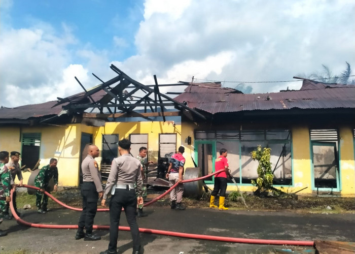 Gedung Dharma Wanita dan Alat Berat Dinas PUPR Bengkulu Utara Terbakar