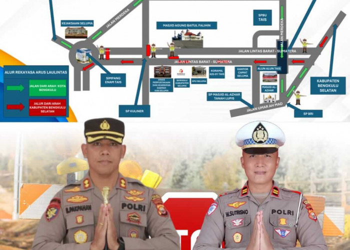 Rekayasa Lalu Lintas Selama MTQ ke-37 Berlangsung di Seluma, Akses Jalan 2 Jalur Kota Tais Ditutup Sementara