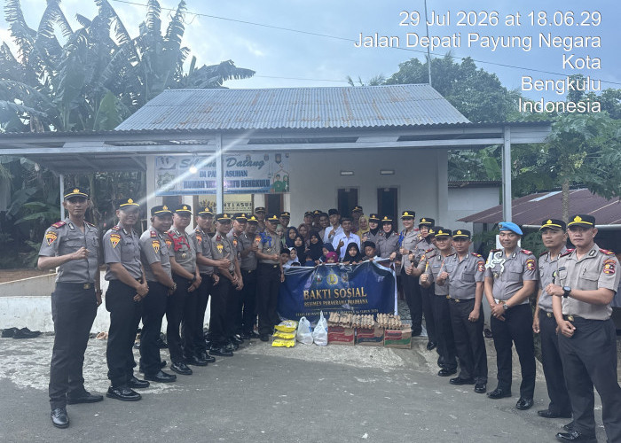SIP Angkatan 56 Polda Bengkulu Bakti Sosial di Panti Asuhan Rumah Yatim Piatu