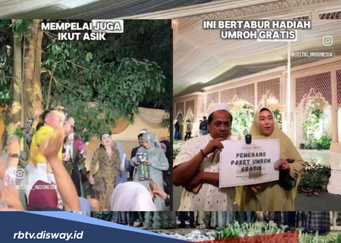 Viral Pernikahan Bertema Pesta Rakyat di Gresik! Belasan Hadiah Umrah, Souvenir Sembako dan Banjir Saweran
